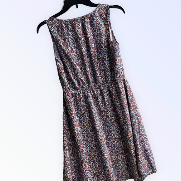 Old Navy size medium blue and red flowered sleeveless dress. - Picture 3 of 3
